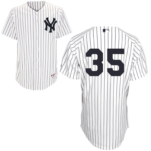 Michael Pineda #35 MLB Jersey-New York Yankees Men's Authentic Home White Baseball Jersey - Click Image to Close